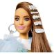 Лялька Barbie Барбі Екстра у довгій веселковій сукні GYJ78