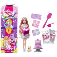 Лялька Barbie Party Unboxed серії Бьюті-вечірка у рожево-червоних тонах Barbie JFY68