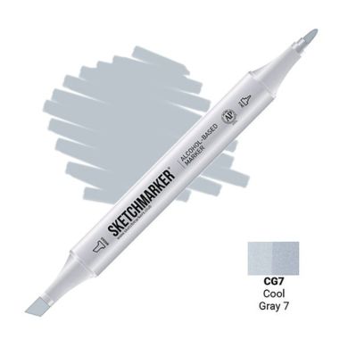 Маркер спиртовой двухсторонний Sketchmarker, Серый холодный 7 SM-CG7