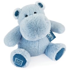 Мягкая игрушка DouDou Бегемот светло-голубой 25 см, HO3213