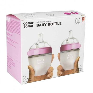 Набор антиколиковых бутылочек для кормления Comotomo Розовый 150TP-EN, Розовый
