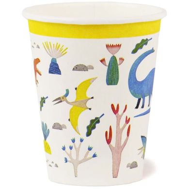 Одноразові склянки з динозаврами (8 шт. в упаковці), серія Dino Talking Tables DINO-CUP