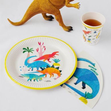 Одноразові склянки з динозаврами (8 шт. в упаковці), серія Dino Talking Tables DINO-CUP
