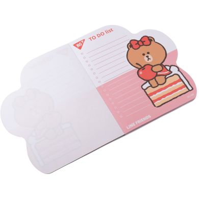 Папір для нотаток To Do Line Friends girl планшет з магнітом, блок 52 аркуша YES 170326