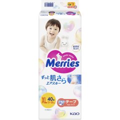 Підгузники дитячі розмір XL 12-20 кг / 40 шт (SJ) Merries 4901301420381, XL