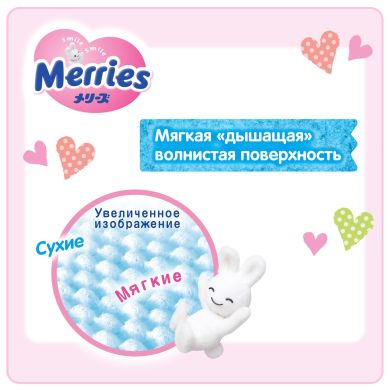Підгузники дитячі розмір XL 12-20 кг / 40 шт (SJ) Merries 4901301420381, XL