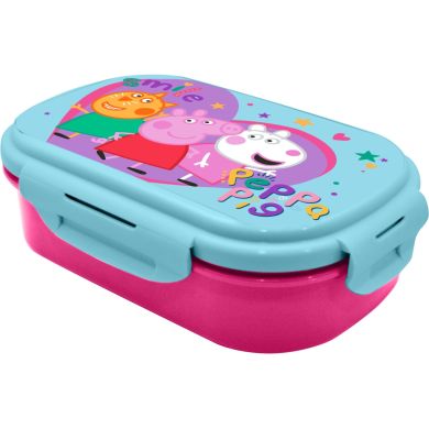 Прямокутний ланч-бокс зі столовими приборами свинка пеппа kids licensing pp17102