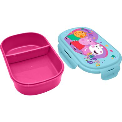 Прямокутний ланч-бокс зі столовими приборами свинка пеппа kids licensing pp17102