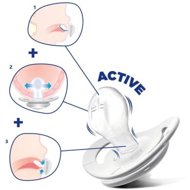 Пустышка Physio Comfort силиконовая от 0 до 6 месяцев 1 шт. (голубая) Chicco 74911.21, Голубой