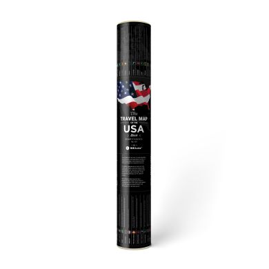 Скретч карта США Travel Map USA Black (английский язык), в тубусе 1DEA.me USAB