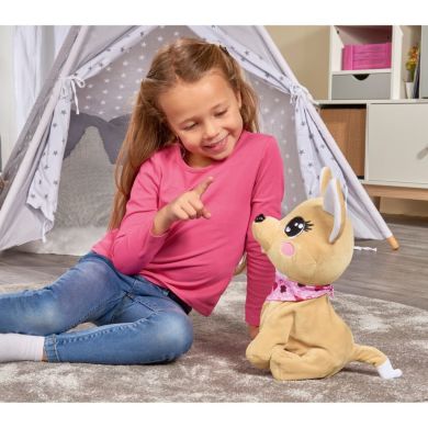 М'яка іграшка Собачка Chi Chi Love Baby Boo, інтерактивна, українська мова, виконує 12 команд, 60 звуків, 30 см, 2 + 5893500