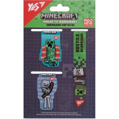 Закладки магнітні Yes Minecraft, 3 шт 708347