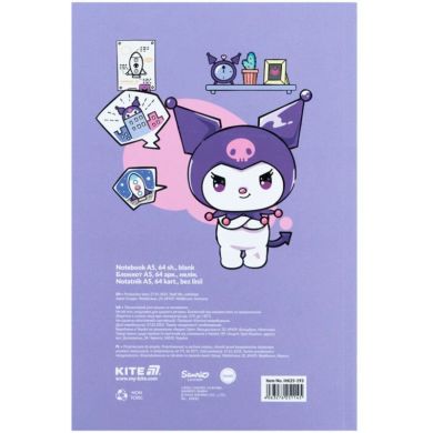 Блокнот, термобиндер А5, 64 листа Kuromi HK25-193