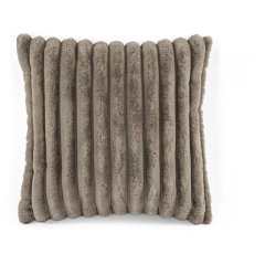 Декоративна подушка із хутра кролика, 45x45 см, сірокоричн, Tiseco 3523TAUPE