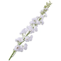 Дельфініум, стебло, білий, 127 см Silk-ka 160164
