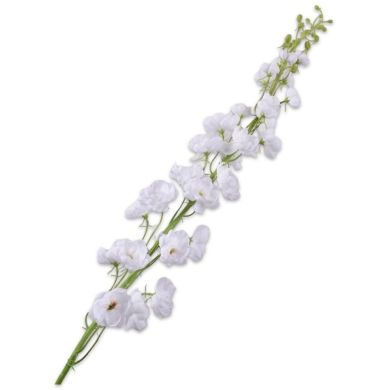 Дельфініум, стебло, білий, 127 см Silk-ka 160164