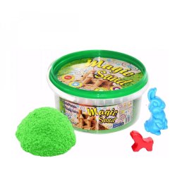Кинетический песок Strateg Magic sand зеленого цвета 0,350 кг 370-5
