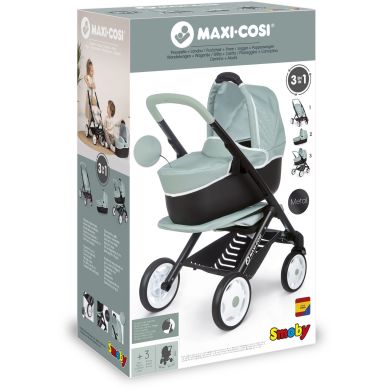 Коляска Maxi-Cosi&Quinny 3 в 1. М'ята зі знімною трубкою, 54,5 x 38,5 x 64 см, 3+ Smoby 253120