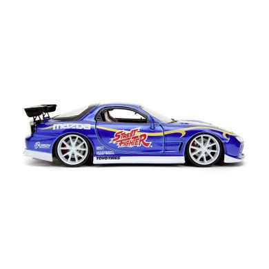 Машина металлическая Jada Уличный боец ​​Mazda RX-7 с фигуркой Чан-ли, масштаб 1:24, 8+ JADA 253255062