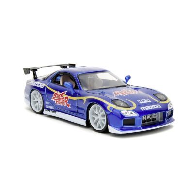 Машина металлическая Jada Уличный боец ​​Mazda RX-7 с фигуркой Чан-ли, масштаб 1:24, 8+ JADA 253255062