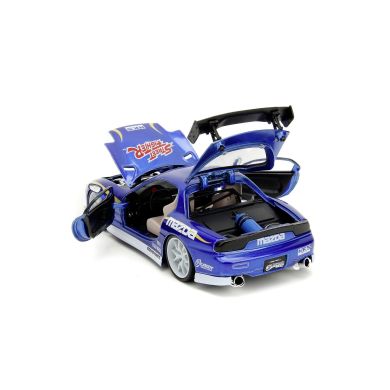 Машина металлическая Jada Уличный боец ​​Mazda RX-7 с фигуркой Чан-ли, масштаб 1:24, 8+ JADA 253255062