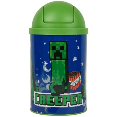 Настільний контейнер для сміття Yes Minecraft Creeper металевий, 10*18см 708569