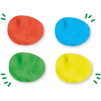 Незасыхающая масса для лепки серии Feel good dough КОЛОРИТ (4 цвета, в пластиковых баночках) Ses Creative 00511S