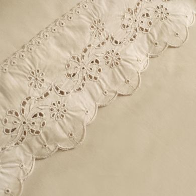 Постельное белье Karaca Home Carmello, белое (простыня 240x260, пододеяльник 200x220, 2 наволочки 50x70) 1000239908002