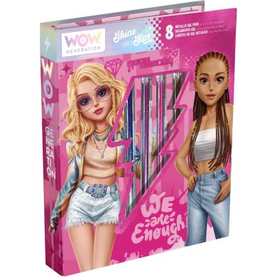 Розмальовка блокнот з 8 гелевими ручками Wow Generation WOW00143