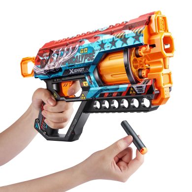 Быстрострельный бластер X-Shot Skins Griefer Apocalypse (12 патронов), 36561E