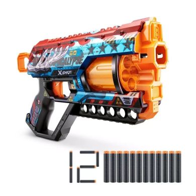 Быстрострельный бластер X-Shot Skins Griefer Apocalypse (12 патронов), 36561E