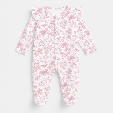 Сліп з рюшами для дівчинки із 100% бавовни Pima My Little Pie Chloe Pink 0/1 місяців (50-56) K065, 1/3 місяців (56-62), 56