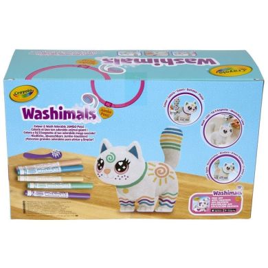 Washimals Набор для творчества Котик-великан, с фломастерами 5 шт 74-7518