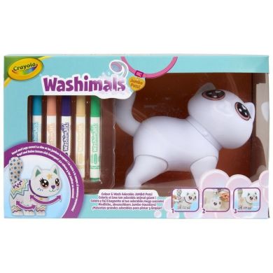 Washimals Набор для творчества Котик-великан, с фломастерами 5 шт 74-7518