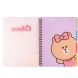 Зошит для записів YES В5, 80 арк., софт-тач пласт.обкл. Line Friends. Choco 765740