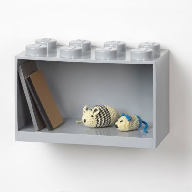 Декоративная полка для хранения книг Х8-серая Lego 41151740