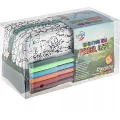 Dinosaur Expedition Пенал-розмальовка з фломастерами, арт.990194 Moxy 990194