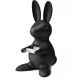 Диспенсер Qualy для скотча настільний Bunny 16,8 см, пластик, чорний QL10114-BK