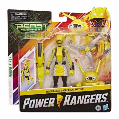Фігурка Могутні Рейнджери серії Beast Morphers Yellow Ranger and Morphin Jax Beastbot, 15 см E8087
