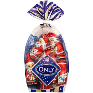 Фигурки Санта Клауса из молочного шоколада для елки Only, 100 г Only 85542