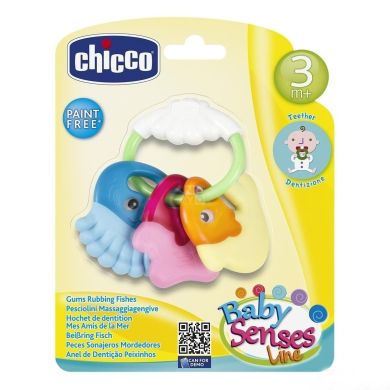 Игрушка-погремушка Chicco Рыбки 05956.00, Разноцветный