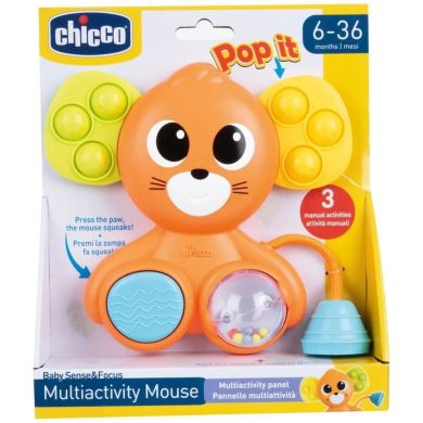 Игрушка-погремушка Мультисенсорный мышонок Chicco 11822.00