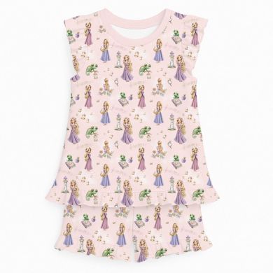 Коротка піжама для дівчаток з рюшами із бавовни My Little Pie Aurora 104-110 PJ007