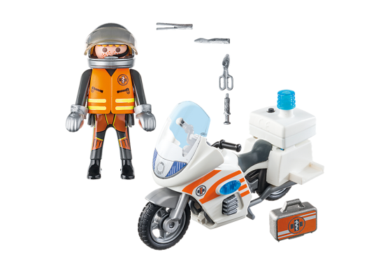 Мотоцикл скорой помощи с мигалкой Playmobil 70051