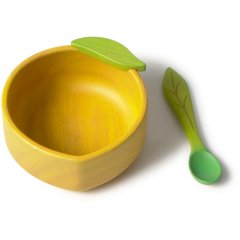 Набір дитячого посуду: миска та ложка &laquo;Лимон&raquo;, Oli&Carol W-BOWL-LEMON