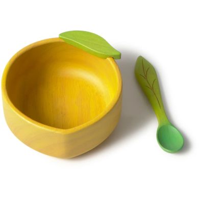 Набір дитячого посуду: миска та ложка &laquo;Лимон&raquo;, Oli&Carol W-BOWL-LEMON