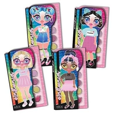 Набір для макіяжу INFLUENCER TROUSSE DOLL: тіні для вік, блиск для губ, аплікатори, дзеркало. 92003