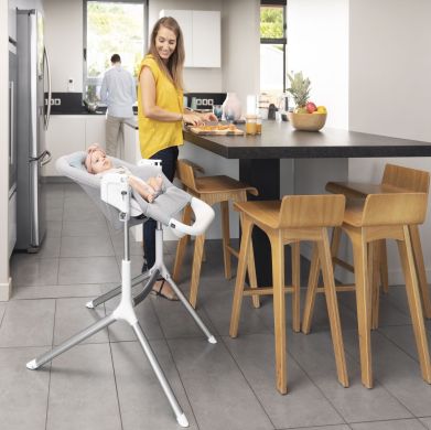 Стільчик для годування дитини Slick 0-4 роки, BabyMoov A010403, Сірий