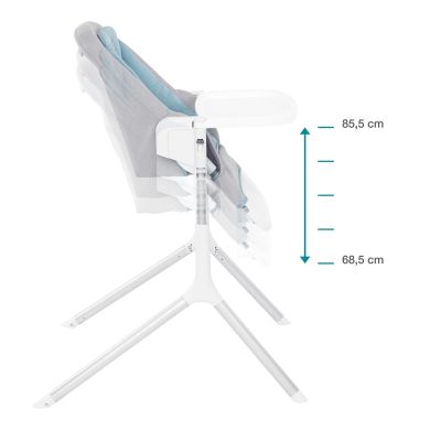Стільчик для годування дитини Slick 0-4 роки, BabyMoov A010403, Сірий