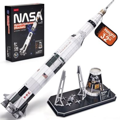 Трехмерная головоломка-конструктор NASA Ракета Аполлон Сатурн-5 Cubic Fun DS1059h